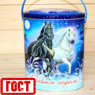 Сладкий новогодний подарок по ГОСТу в жестяной упаковке в Ногинске